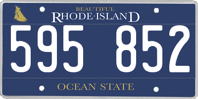 RI license plate 595852