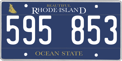 RI license plate 595853