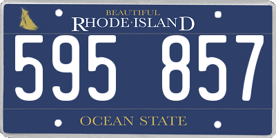 RI license plate 595857