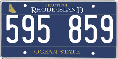 RI license plate 595859