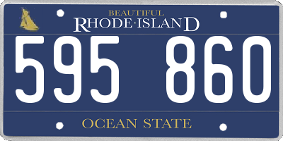 RI license plate 595860
