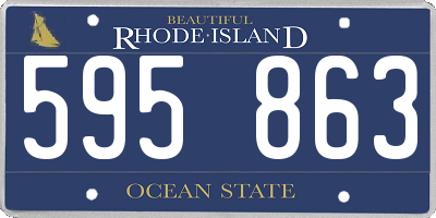 RI license plate 595863