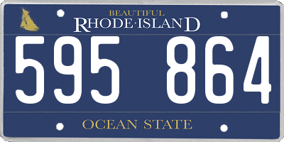 RI license plate 595864