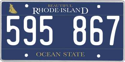 RI license plate 595867