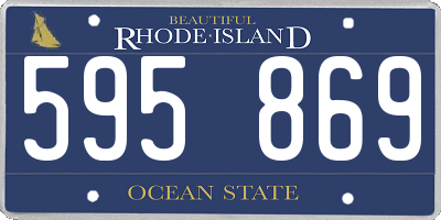 RI license plate 595869