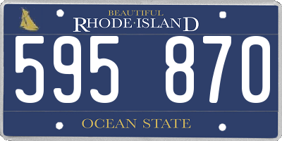 RI license plate 595870