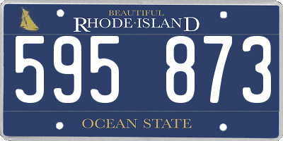 RI license plate 595873