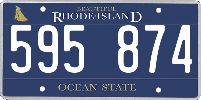 RI license plate 595874