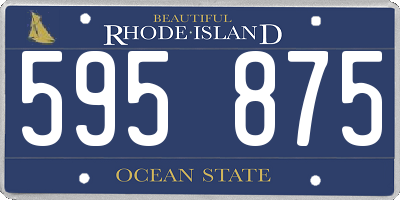 RI license plate 595875