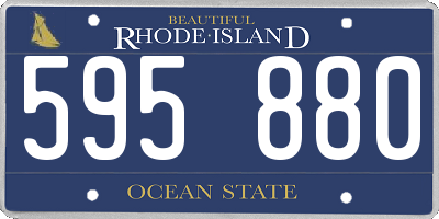 RI license plate 595880