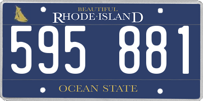RI license plate 595881