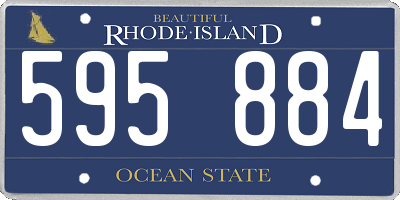RI license plate 595884