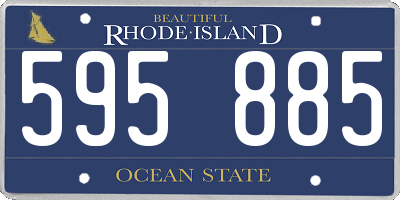 RI license plate 595885