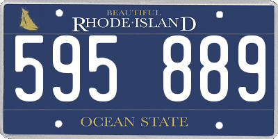 RI license plate 595889