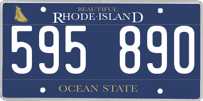 RI license plate 595890