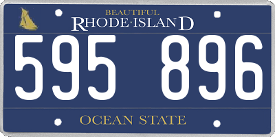 RI license plate 595896