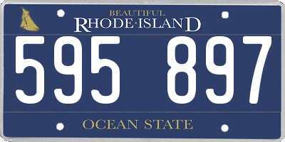 RI license plate 595897