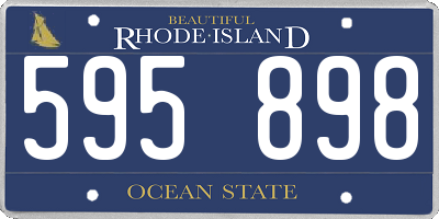 RI license plate 595898