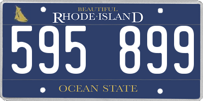 RI license plate 595899