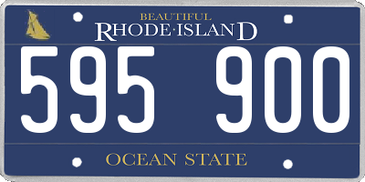 RI license plate 595900