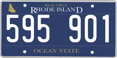 RI license plate 595901