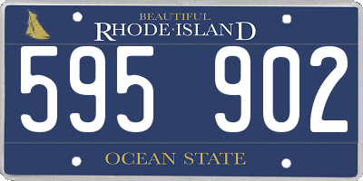 RI license plate 595902
