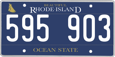RI license plate 595903