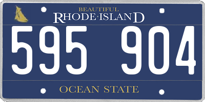 RI license plate 595904