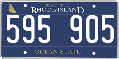 RI license plate 595905