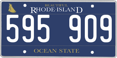 RI license plate 595909