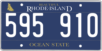 RI license plate 595910