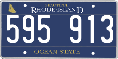 RI license plate 595913