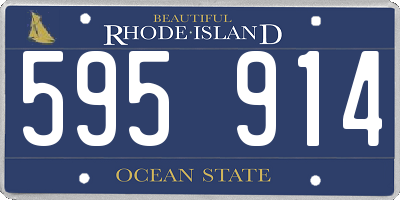 RI license plate 595914