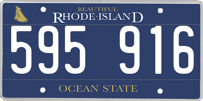 RI license plate 595916