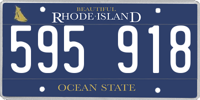 RI license plate 595918