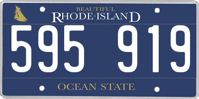 RI license plate 595919