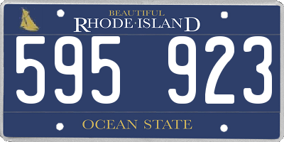 RI license plate 595923