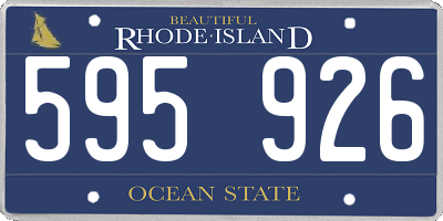 RI license plate 595926