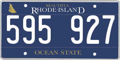 RI license plate 595927