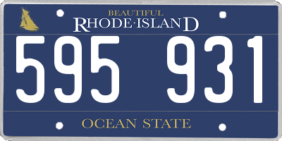RI license plate 595931