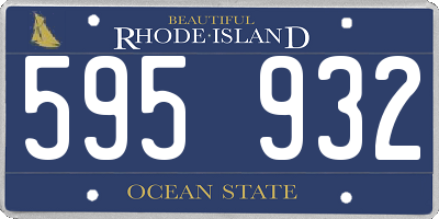 RI license plate 595932