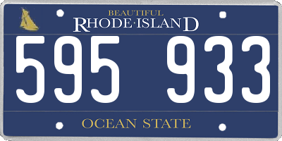 RI license plate 595933
