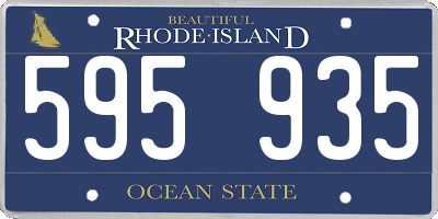 RI license plate 595935