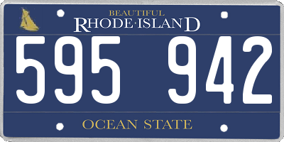 RI license plate 595942