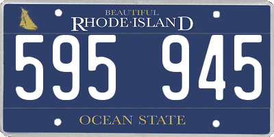RI license plate 595945