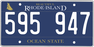 RI license plate 595947