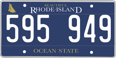 RI license plate 595949