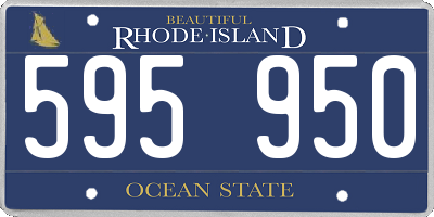 RI license plate 595950