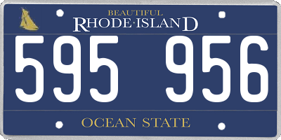 RI license plate 595956