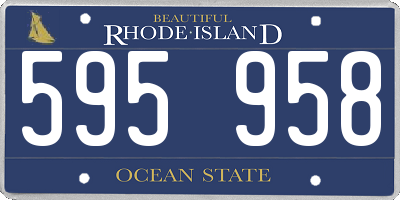 RI license plate 595958